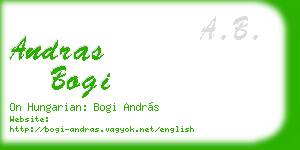 andras bogi business card